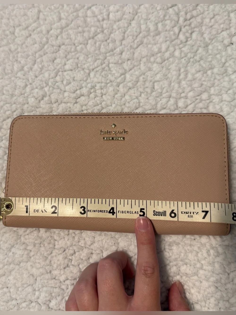 Kate Spade Blush Leather Zip Wallet